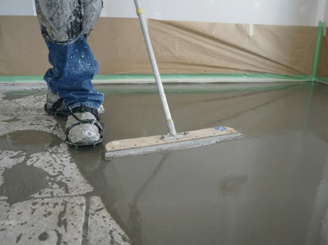 Uneven floor being professionally repaired in Fort Lauderdale, FL